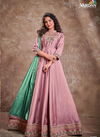 Light Pink Colour Latest Fancy Designer Wedding Wear Silk With Heavy Embroidery Inner Stiched Gown Collection 51028